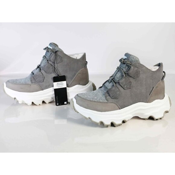 New!  Sorel Kinetic Breakthru Caribou WP in Quarry, Sea Salt, Size 7 - Picture 2 of 9